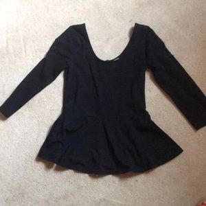 Black Peplum Top